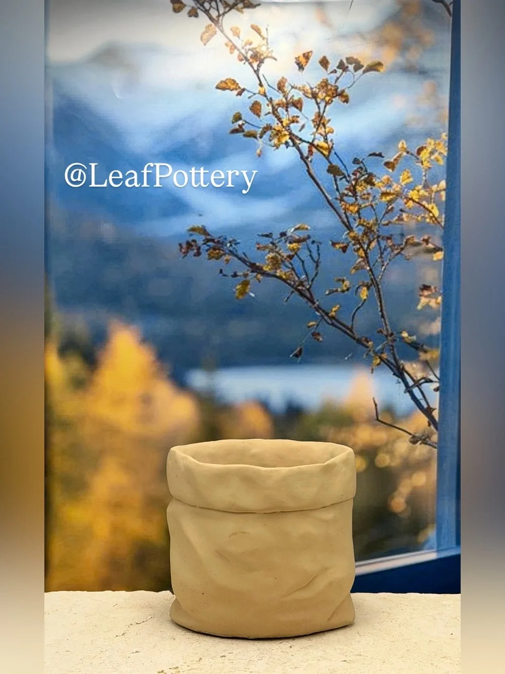 Concrete Paper Bag Planter, Unique Origami Pot, Small Indoor planter
